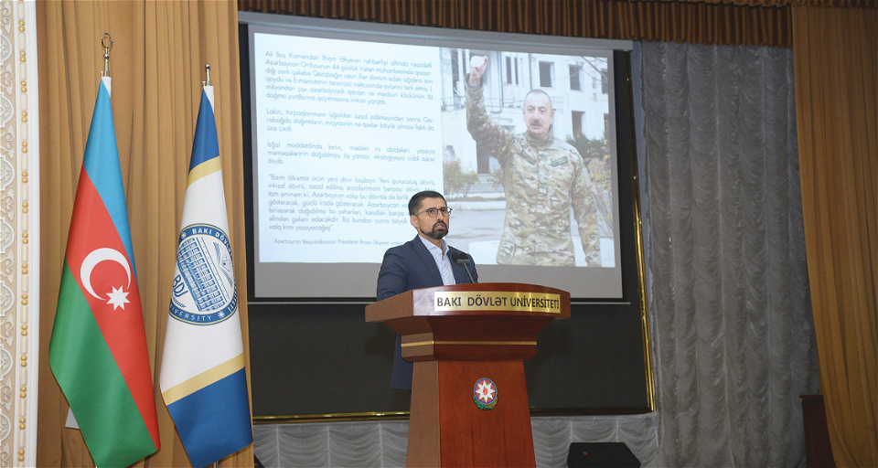 BDU tələbələri ilə “Qarabağın dirçəlişində həmrəyliyin rolu” mövzusunda görüş keçirilib