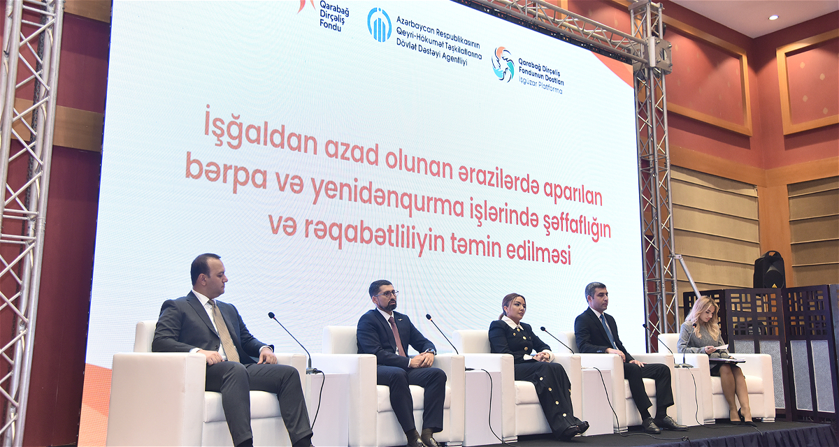 Qarabağda aparılan bərpa və yenidənqurma işlərində şəffaflığın və rəqabətliliyin təmin edilməsi müzakirə edilib