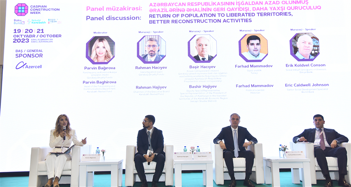 Qarabağ Dirçəliş Fondunun təşkilatçılığı ilə “Rebuild Karabakh – 2023” sərgisində panel görüşləri keçirilib